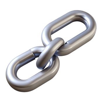 stunning rustic A broken chain link, detailed png