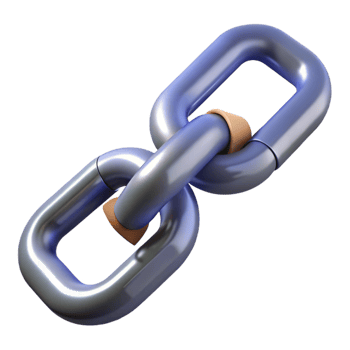 impressive contemporary A broken chain link, authentic png