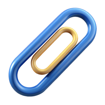 serene creative A paperclip, 4K png