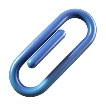 elegant abstract A paperclip, authentic png