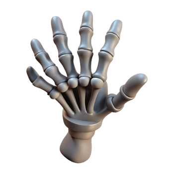 dramatic creative A creepy skeletal hand reaching out original png