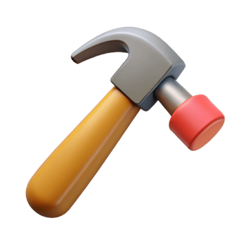 vibrant classic A single, hammer, claw hammer, wooden handle genuine png