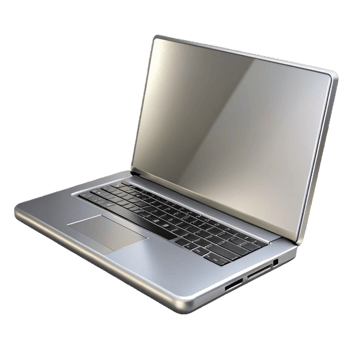 wonderful traditional A sleek, silver laptop computer, closed detailed png