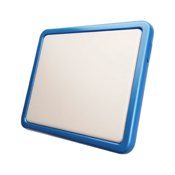 extraordinary vintage A tablet computer, showing a blank white screen professional png