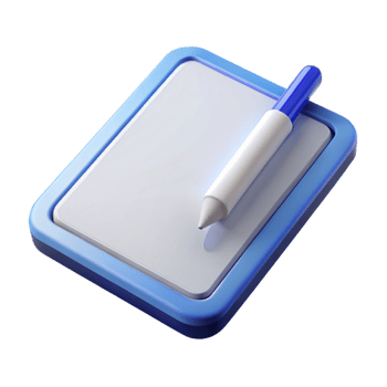 serene artistic A digital tablet pen, white and sleek professional png