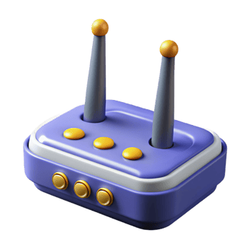 impressive creative A router, wireless, with multiple antennas 4K png