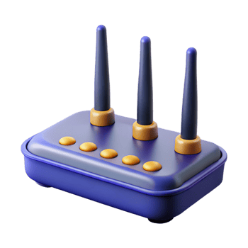 vibrant abstract A router, wireless, with multiple antennas high quality png