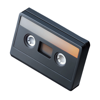 extraordinary artistic A VHS tape, black plastic casing 4K png
