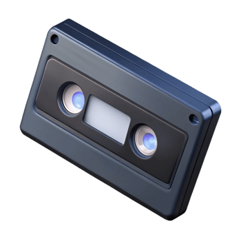 magnificent traditional A VHS tape, black plastic casing original png