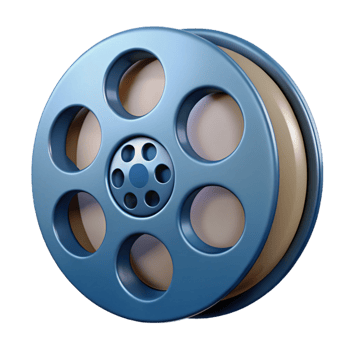 magnificent traditional A single, old-fashioned film reel high resolution png