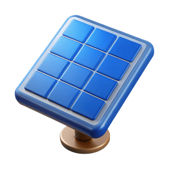 wonderful modern A solar panel, blue and rectangular professional png