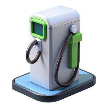 beautiful artistic A electric car charging station, white and sleek genuine png