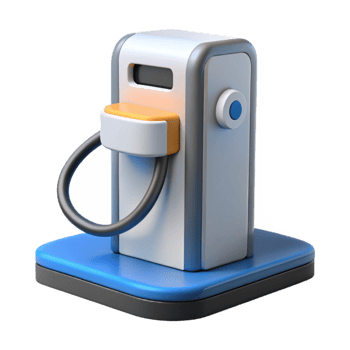 wonderful minimalist A electric car charging station, white and sleek exclusive png
