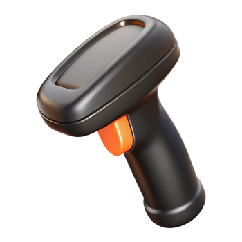 wonderful creative A barcode scanner, handheld, black and ergonomic genuine png