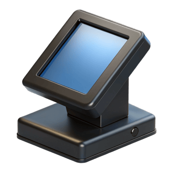 vibrant classic A POS terminal, black and touchscreen original png