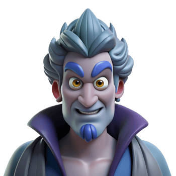 magnificent classic Hades, god of the underworld, somber expression, professional png
