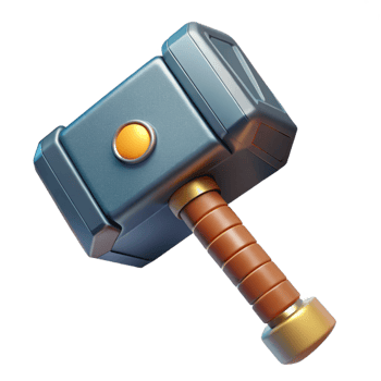 extraordinary rustic Thor's Hammer, Mjolnir, Norse mythology, 4K png