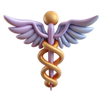 impressive traditional Caduceus, Hermes' staff, medical symbol, exclusive png