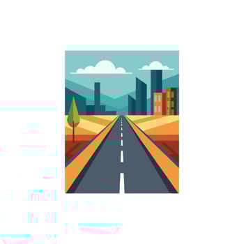 Highway Journey Road Illustration Design vector