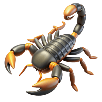 vibrant creative A scorpion premium png