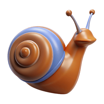 vibrant minimalist A snail premium png