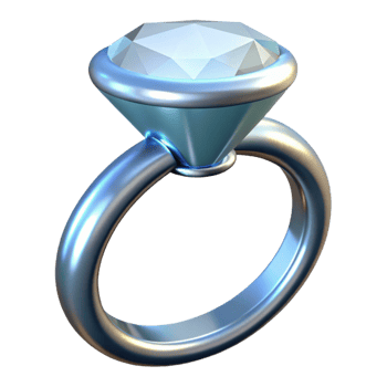serene abstract A sparkling diamond ring, set in a silver band professional png