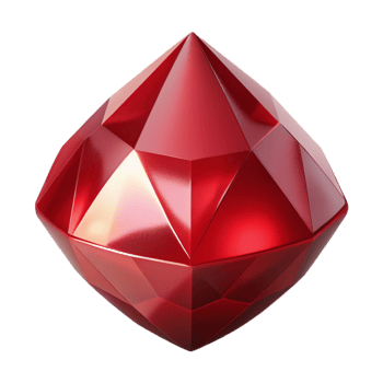 stunning rustic A single, blood-red ruby, cut and polished high resolution png