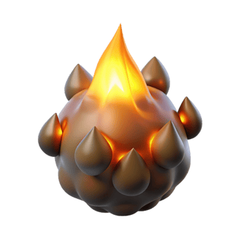 extraordinary modern A single, glowing ember, emitting sparks and smoke high quality png