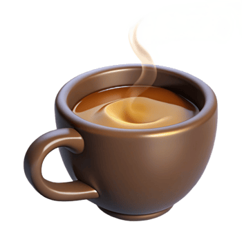 vibrant modern Steaming cup of coffee professional png