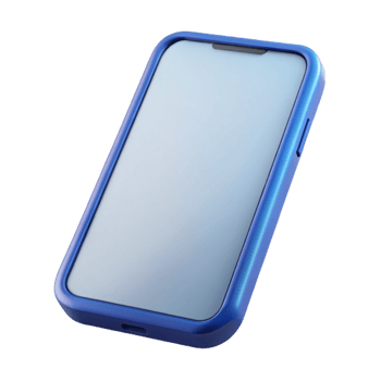 serene abstract Mobile phone with blank screen detailed png