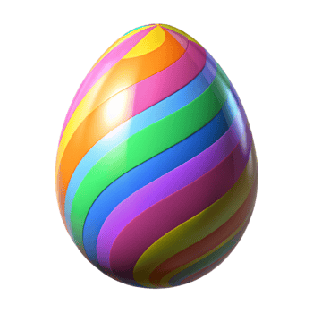 stunning creative Easter egg with colorful design high quality png