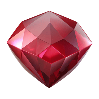 stunning rustic A single, polished gemstone, ruby red, authentic png