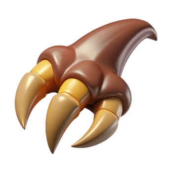 serene abstract A realistic rendering of a griffin claw, sharp, exclusive png