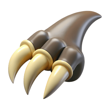 stunning abstract A realistic rendering of a griffin claw, sharp, professional png