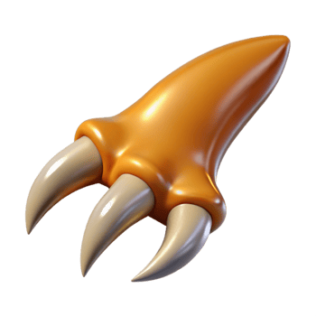 magnificent traditional A realistic rendering of a griffin claw, sharp, high quality png