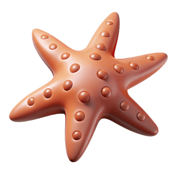 elegant abstract A starfish high resolution png