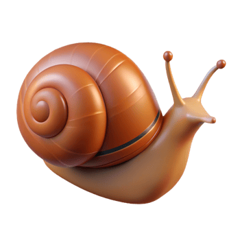 elegant traditional A snail crawling exclusive png
