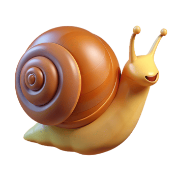 stunning creative A snail crawling detailed png