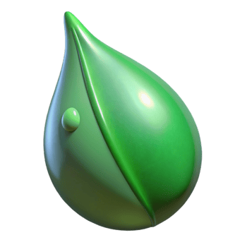 serene abstract Single dewdrop on a green leaf genuine png