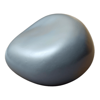 vibrant rustic Smooth river stone, grey 4K png