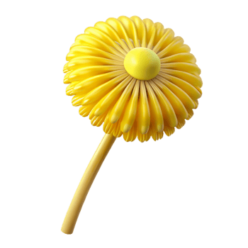 magnificent rustic Single dandelion, yellow authentic png
