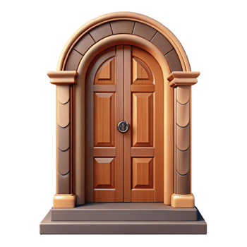 extraordinary creative Front door, wood panel, classic design, authentic png