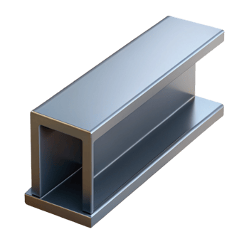 beautiful minimalist Steel beam, I-beam profile, structural element, high resolution png