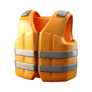 elegant minimalist Safety vest, high-visibility vest, construction safety, professional png