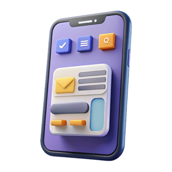 dramatic modern Smartphone mockup displaying website homepage detailed png