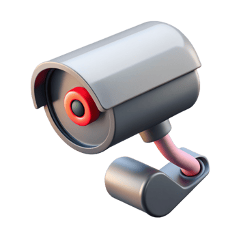 elegant traditional Security camera with blinking red light professional png