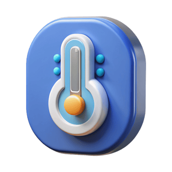 stunning traditional Smart thermostat displaying temperature premium png