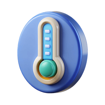 wonderful creative Smart thermostat displaying temperature high resolution png