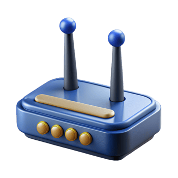 beautiful creative Wireless router with antennas high quality png