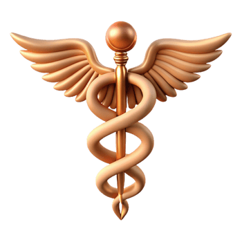 vibrant abstract Caduceus, Hermes' staff, symbolic, high resolution png
